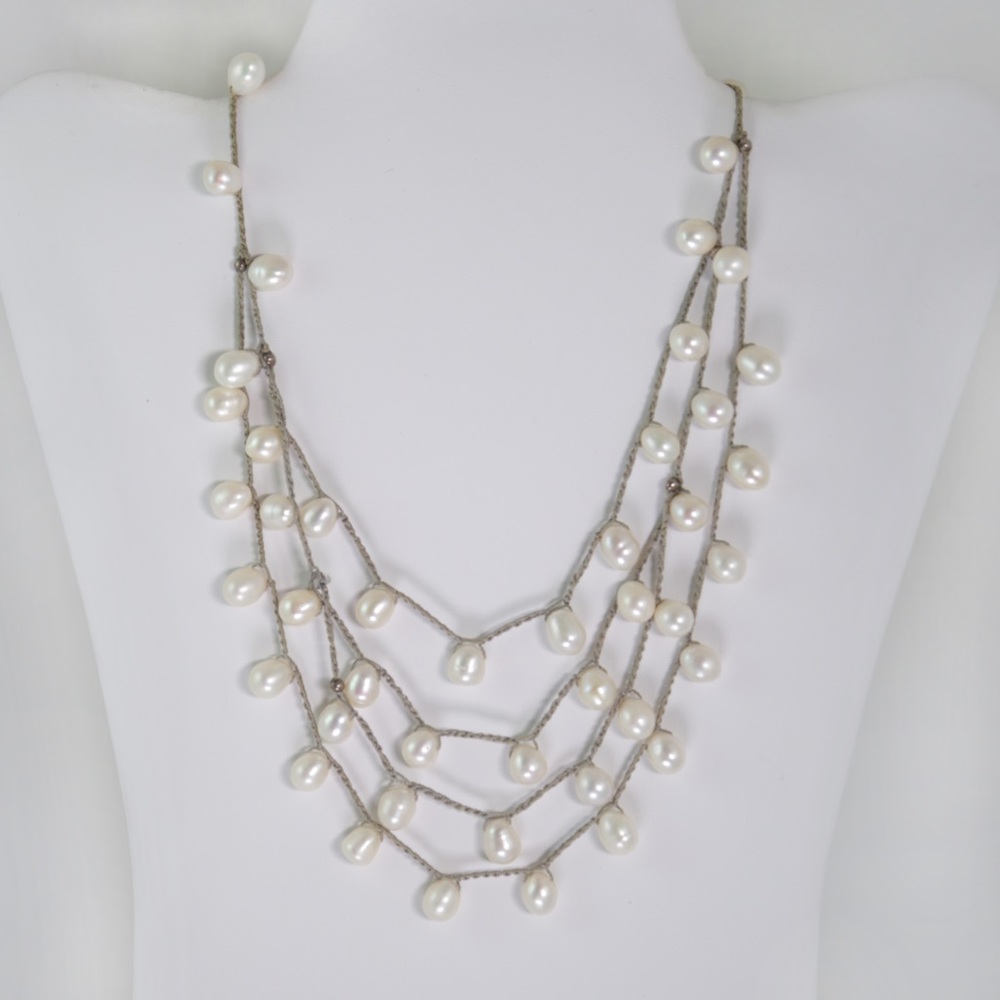 Vintage Layered Pearl Necklace